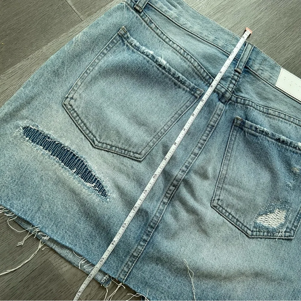 NWOT pistola denim mini skirt distressed patchwork jean size 27 womens - Picture 12 of 12